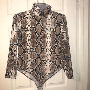 PrettyLittleThing snakeskin bodysuit